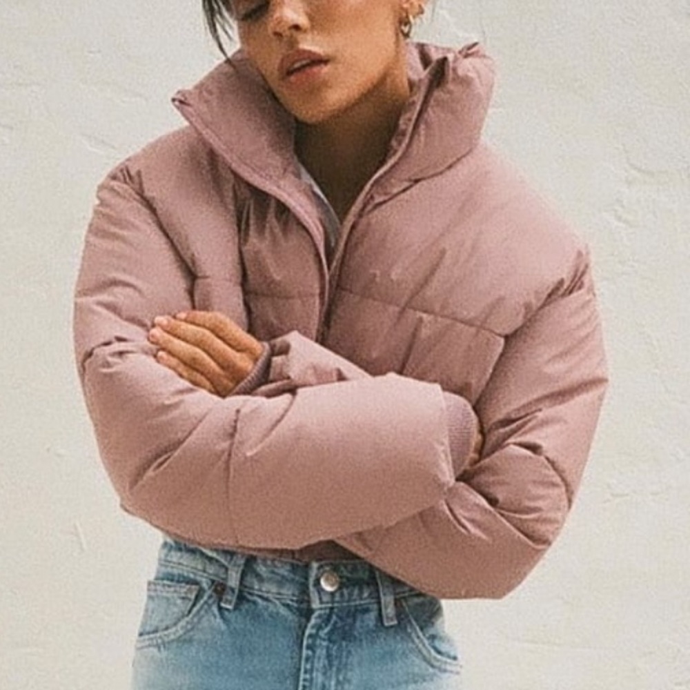 Zara cropped puffer jacket-L NWT